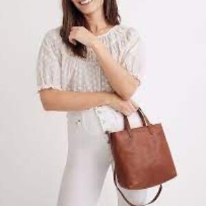 Madewell The Zip-Top Leather Transport Crossbody English Saddle